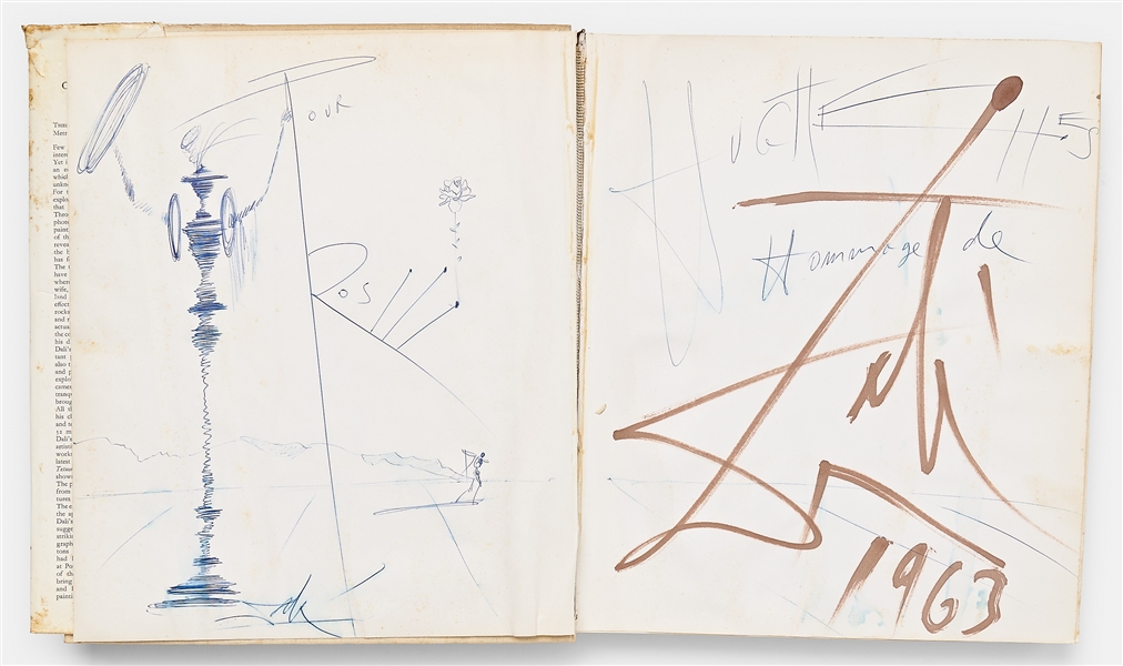 Salvador Dali Twice-Signed Original Artwork Within ''The World of Salvador Dali''