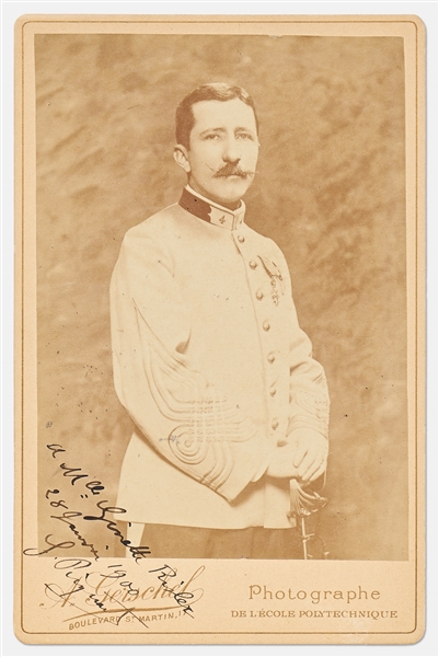 Georges Picquart Signed Cabinet Card from 1900 -- As Chief of French Army Counterintelligence, Picquart Put His Own Career at Risk to Exonerate Alfred Dreyfus, Wrongfully Accused of Spying for Germany