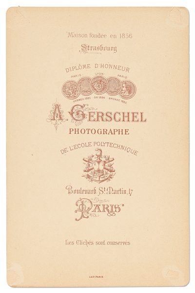 Georges Picquart Signed Cabinet Card from 1900 -- As Chief of French Army Counterintelligence, Picquart Put His Own Career at Risk to Exonerate Alfred Dreyfus, Wrongfully Accused of Spying for Germany