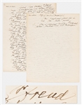 Sigmund Freud Autograph Letter Signed -- .... I cannot reduce my honorarium for I must...lift myself out of the war-time poverty...I cannot behave altruistically now...