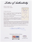 Sammy Davis Jr. Endorsed Check -- With PSA/DNA COA