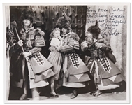 Ray Bolger Signed 8 x 10 Photo as the Scarecrow in The Wizard of Oz -- Bolger Handwrites the Names of All the Characters, Including Buddy Ebsen, the First Tin Man! -- With PSA/DNA COA