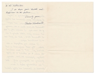 Autograph Letter Signed by Toohio Hashimoto, One of the Japanese Pilots Who Bombed Pearl Harbor