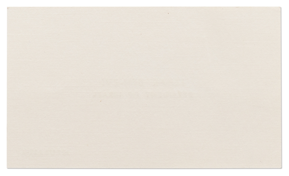 Izhak Ben-Zvi Signed Business Card as President of Israel