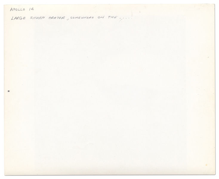 Apollo 14 Black-Numbered Photo of the Lansberg B Crater on the Lunar Surface