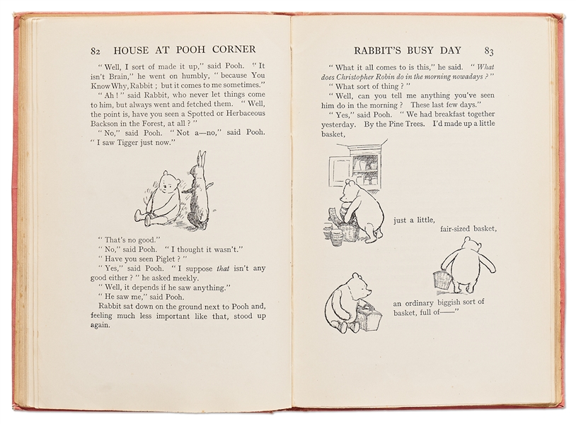 First Edition, First Printing of A.A. Milne's ''The House at Pooh Corner''