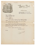 Harry Houdini Letter Signed -- ''...Why don't you put my books on sale at your establishment...'Miracle Mongers' and 'Paper Tricks'...''