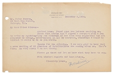 Harry Houdini Letter Signed -- ''...I am very glad to hear that a mass meeting of 65 churches of Spiritualists are coming after me...''