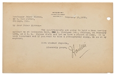 Harry Houdini Letter Signed -- ''...The Spiritualists are going to hold a Mass Meeting against me...Please visit and let me have a report on same...''