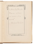 Helen Keller Signed First Edition of Her Poem, ''The Song of The Stone Wall'' -- ''Music is love in search of a word''