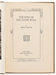 Helen Keller Signed First Edition of Her Poem, ''The Song of The Stone Wall'' -- ''Music is love in search of a word''