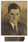 Large Howard Hughes Signed 10.5 x 13.5 Photo -- Rare Signed Photo by the Notoriously Reclusive Entrepreneur