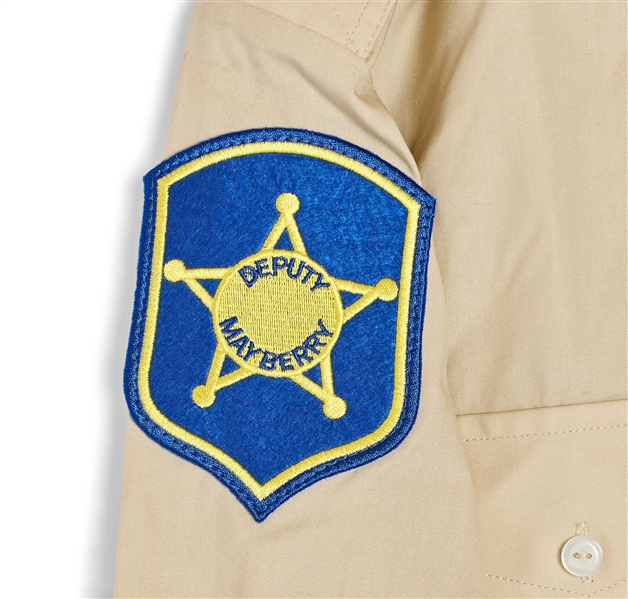 ''The Andy Griffith Show'' Screen-Used Costume Worn by Don Knotts as Deputy Sheriff Barney Fife -- Includes Shirt, Tie, Cap & Two ''Mayberry'' Badges