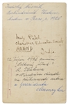 Nobel Prize Winning Poet Rabindranath Tagore Signed Photo
