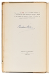 Woodrow Wilson Signed Limited Edition of ''A History of the American People''