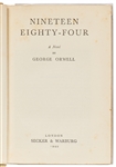 George Orwell First Edition, First Printing of His Classic Novel ''Nineteen Eighty-Four'' -- With Original Dust Jacket Showing 10s. Price