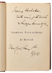 Andrew Carnegie Signed Copy of ''An American Four-in-Hand in Britain'' -- Dedicated to Journalist & Newspaper Pioneer Irving Bacheller