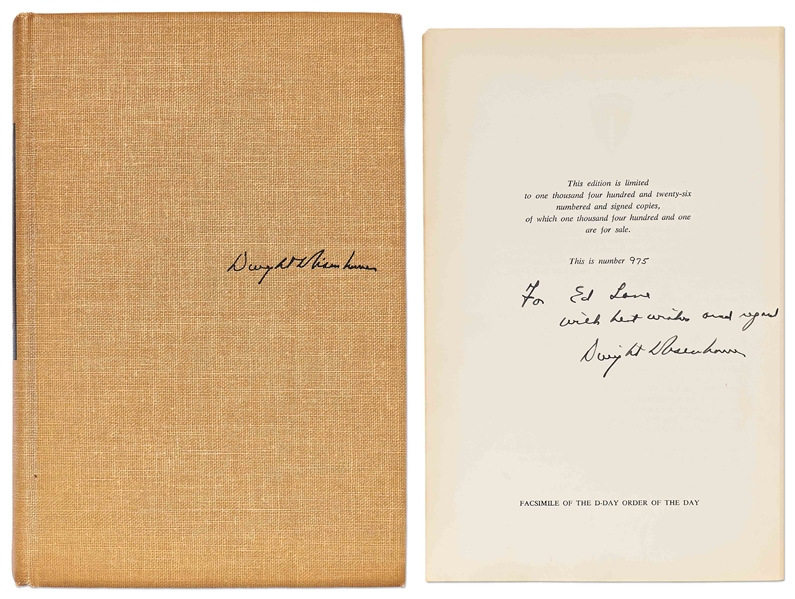 Dwight D. Eisenhower Signed Limited Edition of ''Crusade in Europe''