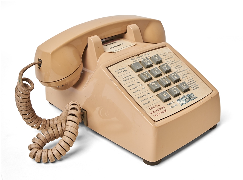 White House Used Telephone -- With White House Label on Directory Plate