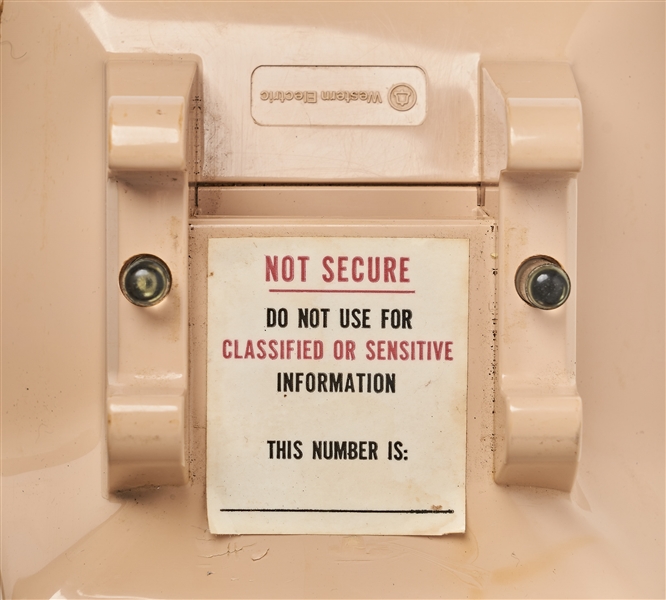 White House Used Telephone -- With White House Label on Directory Plate