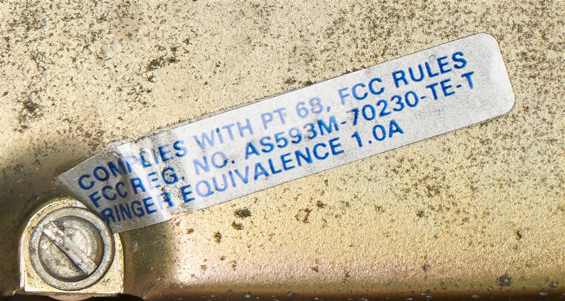 White House Used Telephone -- With White House Label on Directory Plate