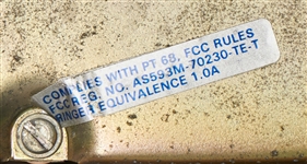 White House Used Telephone -- With White House Label on Directory Plate