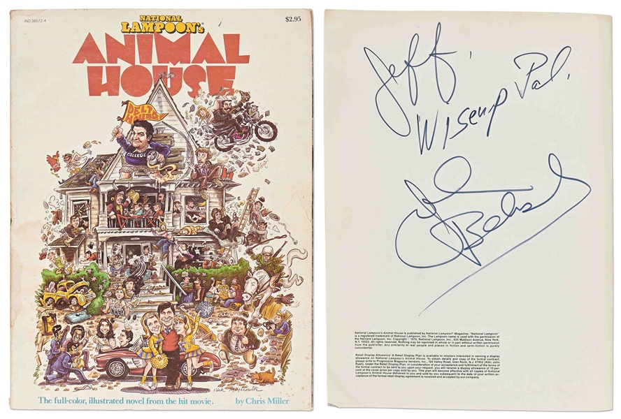 John Belushi Signed Animal House Book