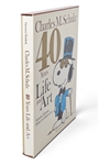 Charles Schulz Signed Snoopy Sketch, Drawn Within a First Edition of the Large Coffee Table Book ''40 Years Life and Art''