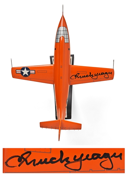 Chuck Yeager Signed Bell X-1 Model Airplane New in Box -- The Plane Yeager Piloted When He Broke the Sound Barrier in 1947