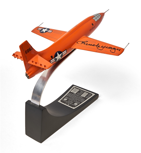 Chuck Yeager Signed Bell X-1 Model Airplane New in Box -- The Plane Yeager Piloted When He Broke the Sound Barrier in 1947