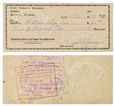 Gus Grissom Lot of Five Checks Signed ''Virgil I. Grissom'' and Completed in His Hand -- With Grissom Family LOA