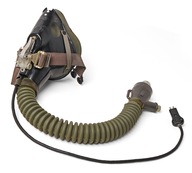 Gus Grissom's Personally Owned U.S. Air Force Flight Helmet and Oxygen Mask -- With Grissom Family LOA