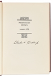 Charles Lindbergh Signed Presentation Limited Edition of ''The Spirit of St. Louis'' -- Without Inscription