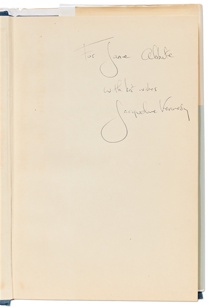 Jacqueline Kennedy Signed First Edition of her Biography from 1964