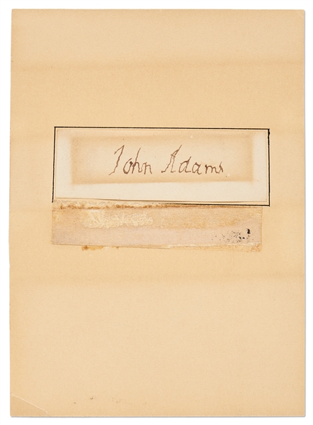 John Adams Signature -- With JSA COA
