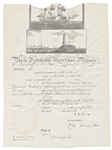 John Quincy Adams Ship's Papers Signed as President -- Countersigned by Henry Clay as Secretary of State