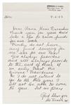Mother Teresa Autograph Letter Signed -- ''...God always provides and will always provide to the end of time if we only trust...''
