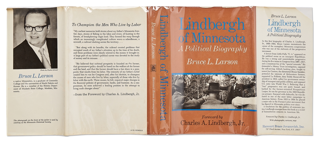 Charles Lindbergh Signed First Edition of ''Lindbergh of Minnesota''