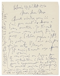 Pablo Picasso Autograph Letter Signed from 1950 Mentioning His Famous Artwork -- ''...The inauguration of the monument (L'homme au Mouton) here in Vallauris is meant to take place on 6th August...''