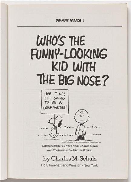 Charles Schulz Signed ''Peanuts'' Comic Book Featuring Strips from the 1960s