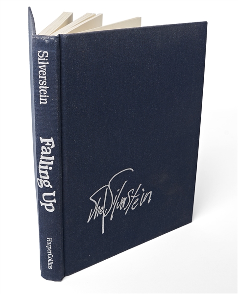 Shel Silverstein Large Hand-Drawn Sketch Within a Signed First Edition of ''Falling Up'' -- Silverstein Draws a Boy Having His Hair Erased by a No. 2 Pencil