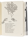 Shel Silverstein Large Hand-Drawn Sketch Within a Signed First Edition of ''Falling Up'' -- Silverstein Draws a Boy Having His Hair Erased by a No. 2 Pencil