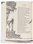 Shel Silverstein Large Hand-Drawn Sketch Within a Signed First Edition of ''Falling Up'' -- Silverstein Draws a Boy Having His Hair Erased by a No. 2 Pencil