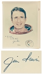 Jim Irwin Signed Red-Numbered NASA Photo on A Kodak Paper