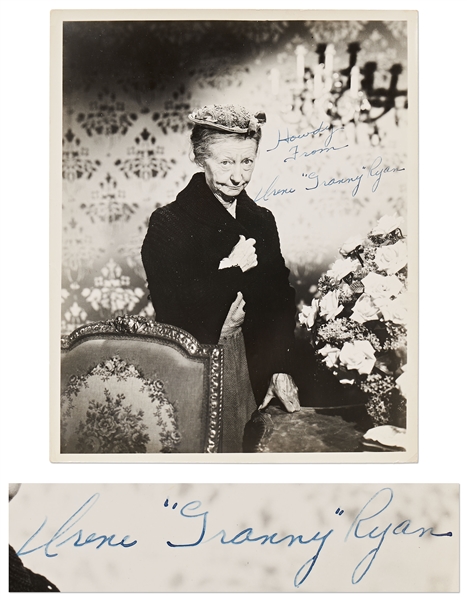Irene Ryan Signed 8'' x 10'' Photo as Granny from ''The Beverly Hillbillies'' -- With JSA COA