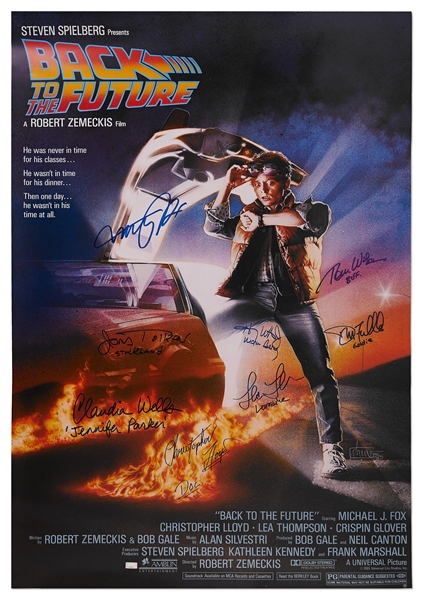 ''Back to the Future'' Cast-Signed Poster -- Includes Signatures of Michael J. Fox, Christopher Lloyd and Six More