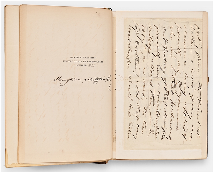 Henry David Thoreau Handwritten & Edited Draft from ''Cape Cod'' Within the Limited Edition of His Writings -- ''...All sands are here called 'beaches,' whether they are waves of water or of air...''