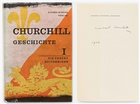 Winston Churchill Signed German Edition of The Birth of Britain Without Inscription -- With PSA COA