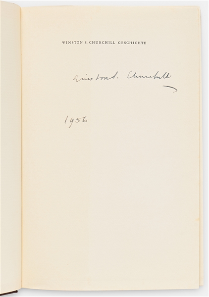 Winston Churchill Signed German Edition of ''The Birth of Britain'' Without Inscription -- With PSA COA