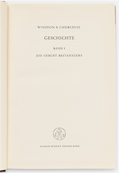 Winston Churchill Signed German Edition of ''The Birth of Britain'' Without Inscription -- With PSA COA